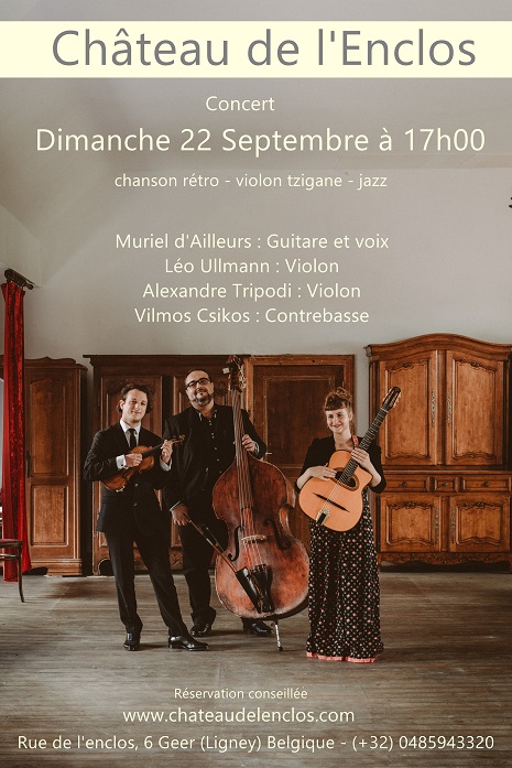 Concert : chanson rétro - violon tzigane - jazz.